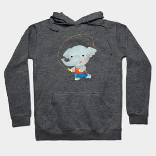 Elephant jumping rope Hoodie